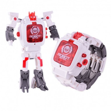 Детская игрушка Robot Watch часы робот трансформер 2 в 1 White