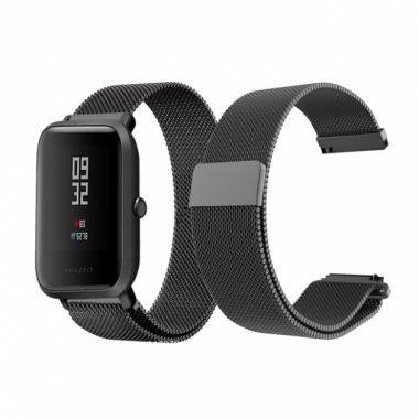 Ремешок BeWatch миланская петля для Xiaomi Amazfit BIP Черный